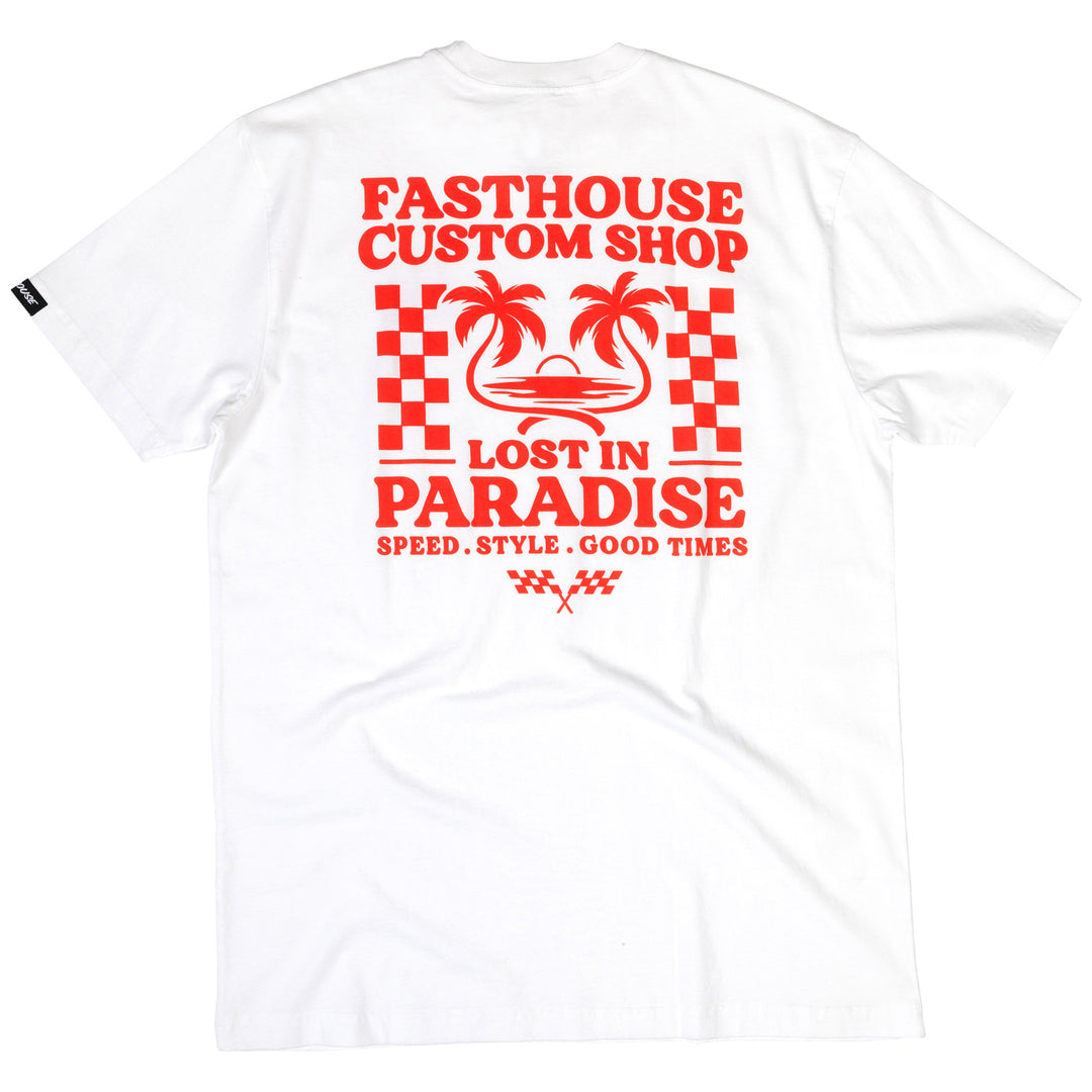 Fasthouse Getaway SS Tee White - Rear View