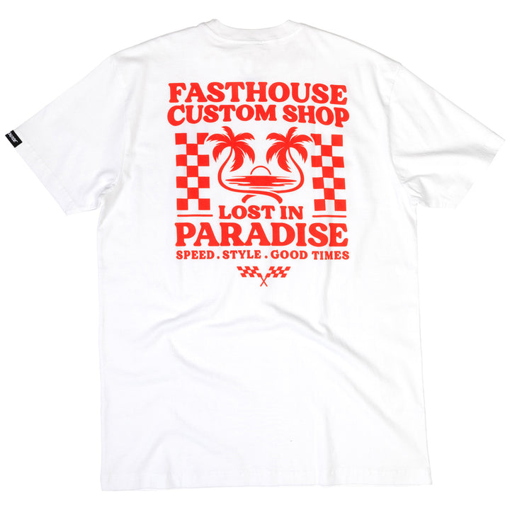 Fasthouse Getaway SS Tee White - Rear View