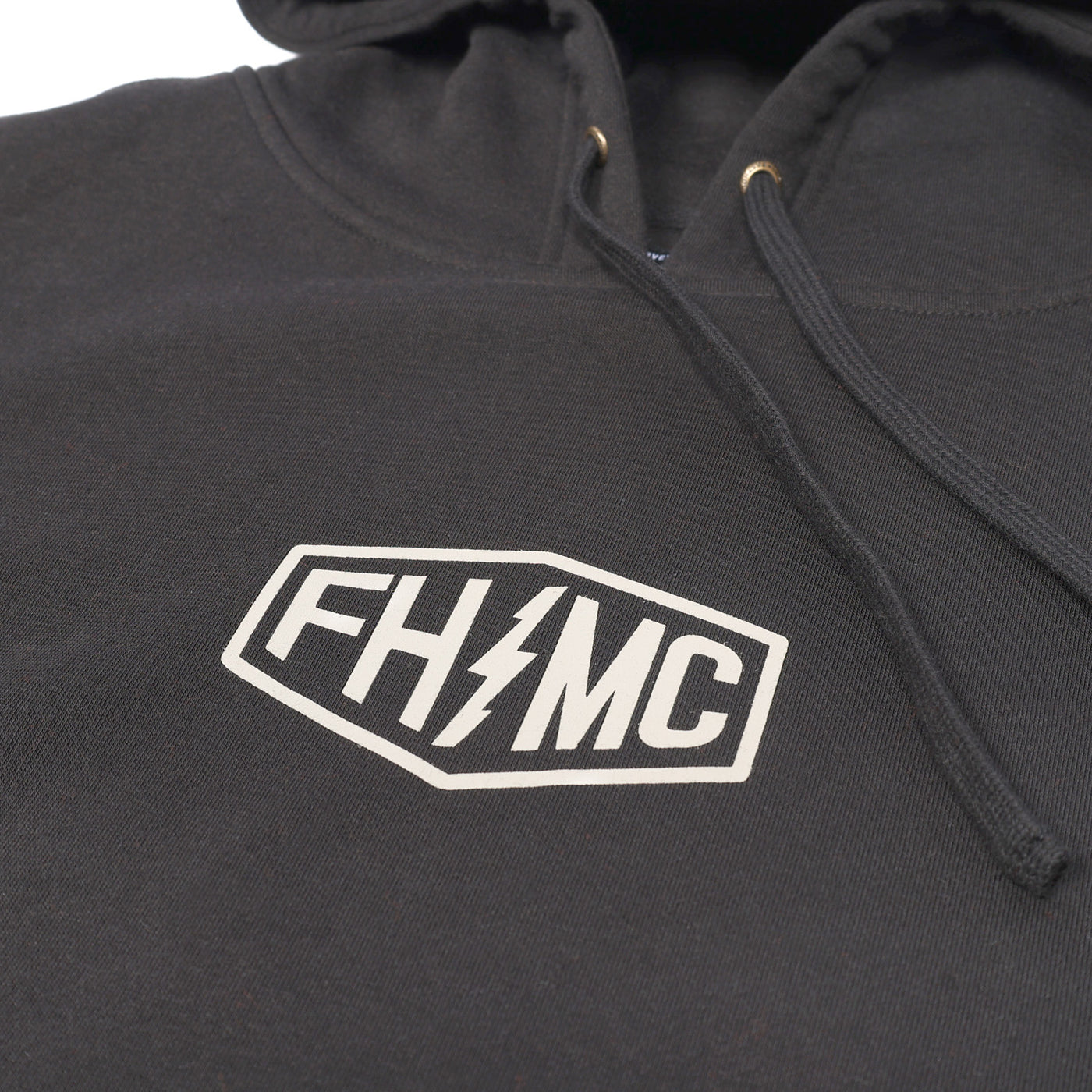 Fasthouse Gibson Hooded Pullover Black - Close-Up of Graphic on Front