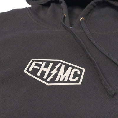 Fasthouse Gibson Hooded Pullover Black - Close-Up of Graphic on Front