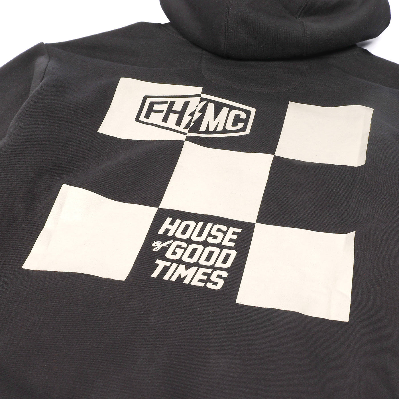 Fasthouse Gibson Hooded Pullover Black - Close-Up of Graphic on Back