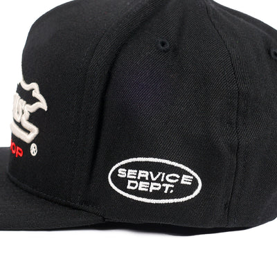 Fasthouse Gilmore Hat - Close-Up of Left Side Stitched Graphic