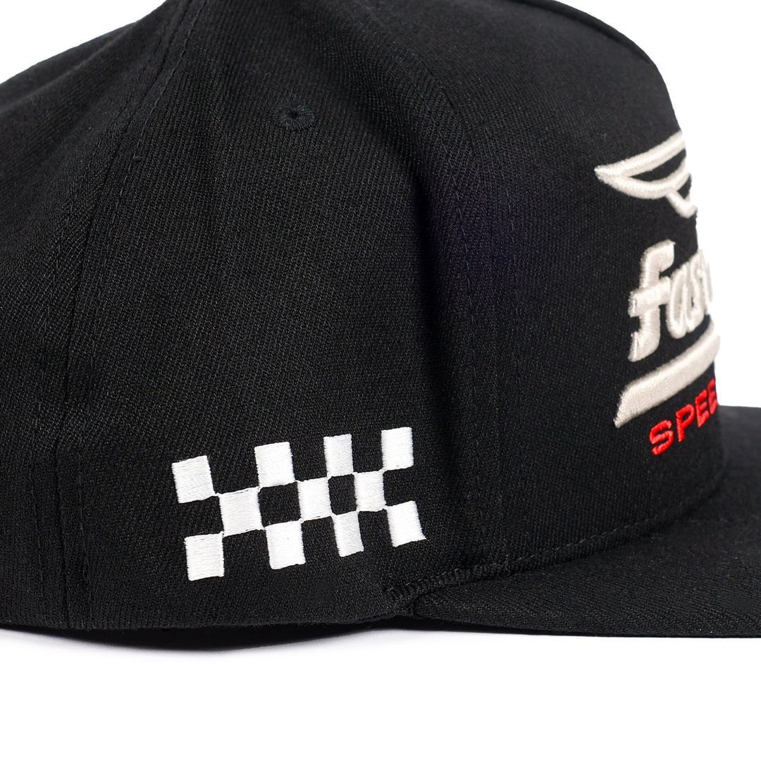 Fasthouse Gilmore Hat - Close-Up of Right Side Stitched Graphic