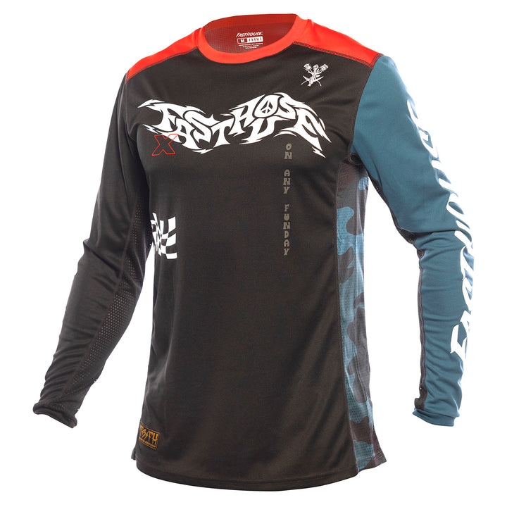 Fasthouse Grindhouse Bereman Jersey Black/Infrared - Front View