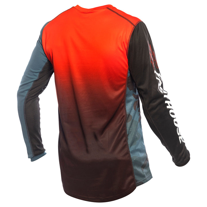 Fasthouse Grindhouse Bereman Jersey Black/Infrared - Rear View
