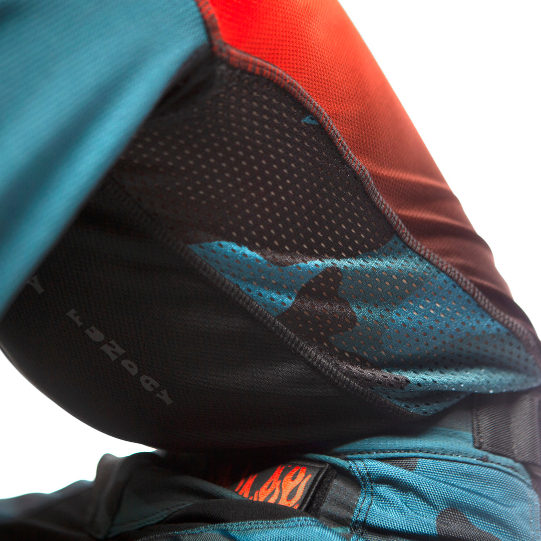 Fasthouse Grindhouse Bereman Jersey Black/Infrared - Close-Up of Side Rib and Armpit Ventilation and Details