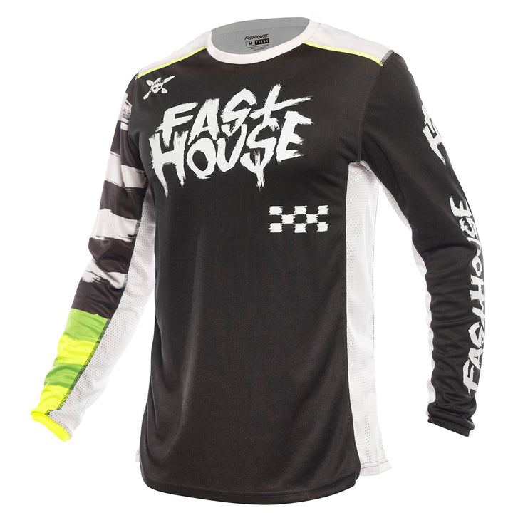 Fasthouse Grindhouse Jester Jersey Black - Front View
