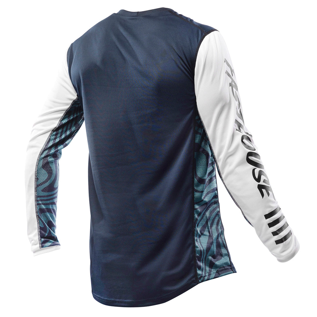 Fasthouse Grindhouse Nova Jersey White/Navy - Rear View
