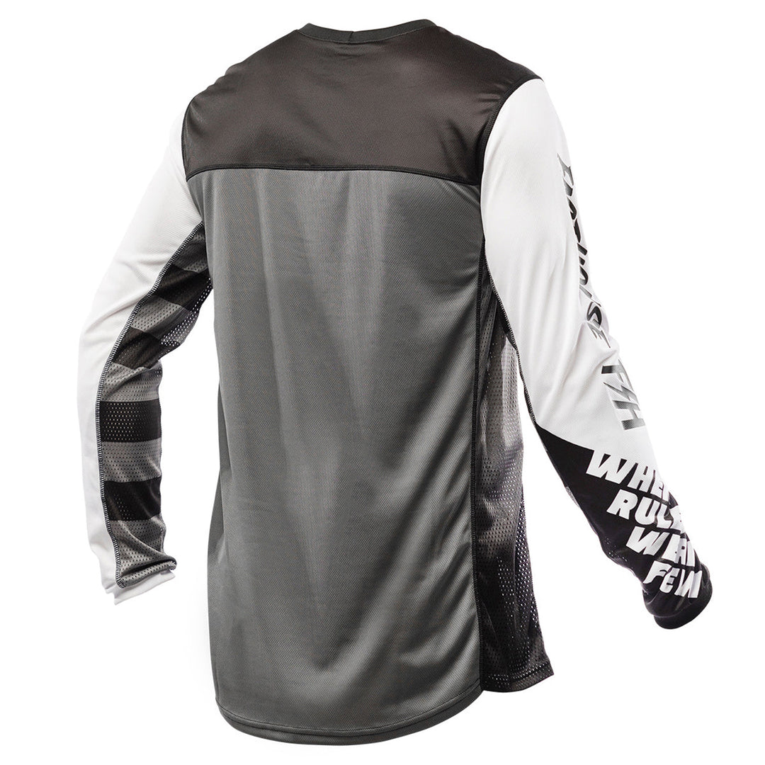 Fasthouse Grindhouse Riot Jersey White/Black - Rear View