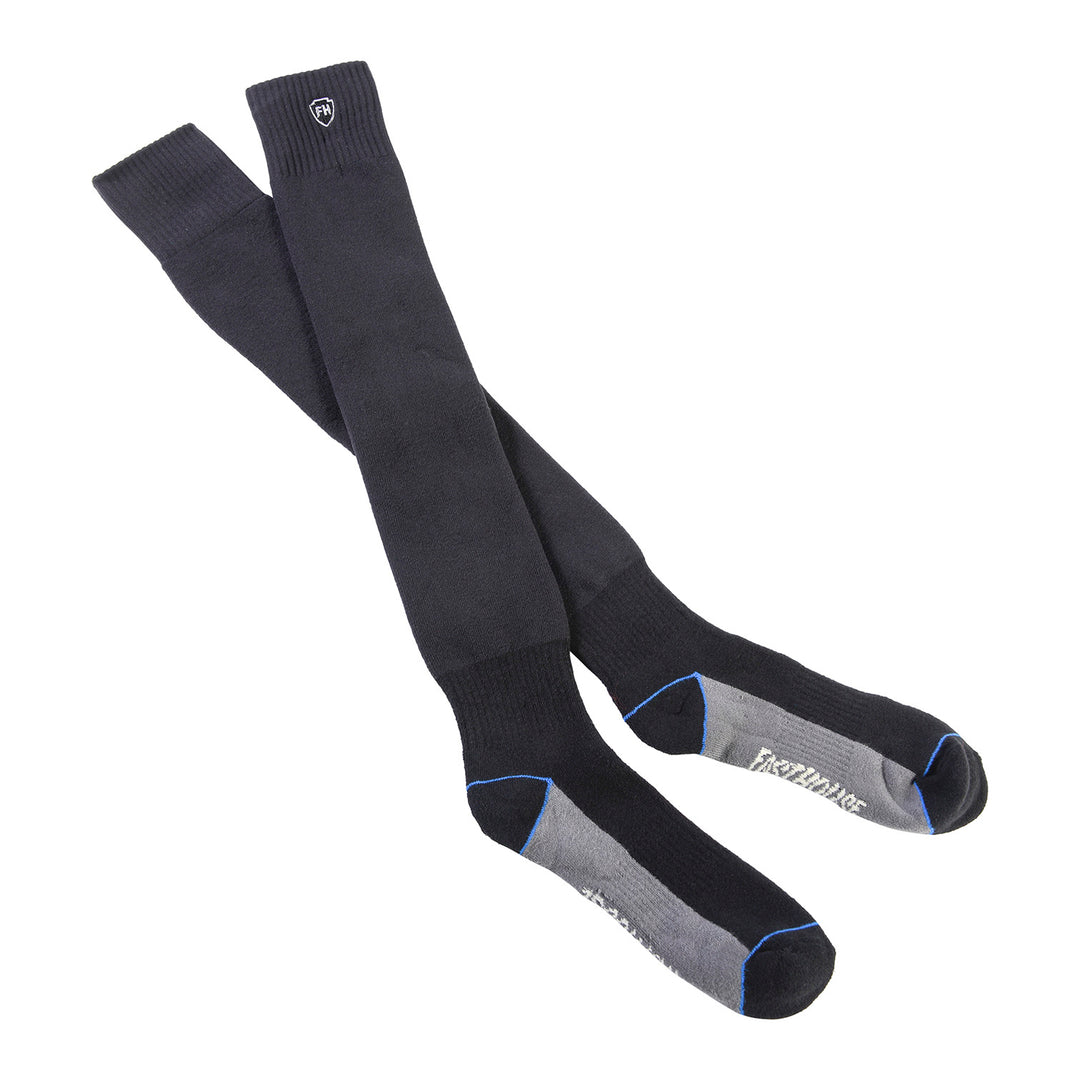 Fasthouse Grindhouse Stealth Moto Sock Black - Criss-Cross View of Pair