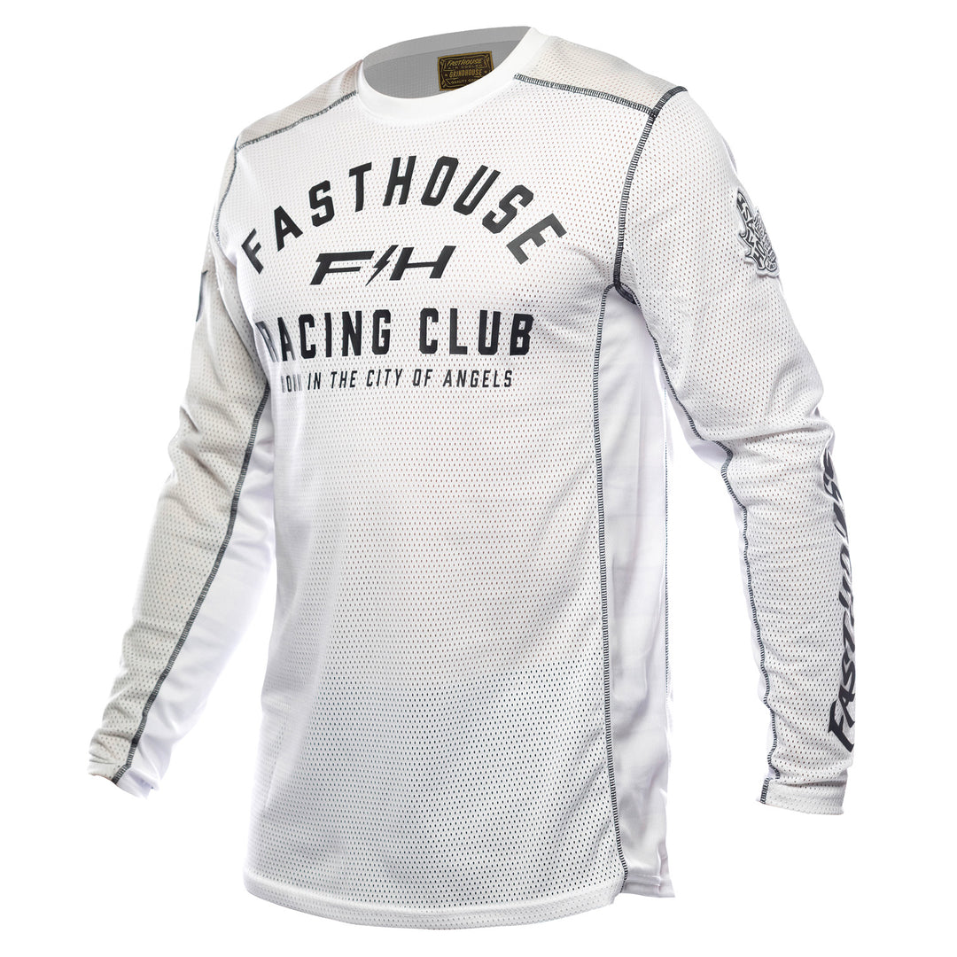 Fasthouse Grindhouse Air-Cooled Club Jersey White/Cloud - Front View
