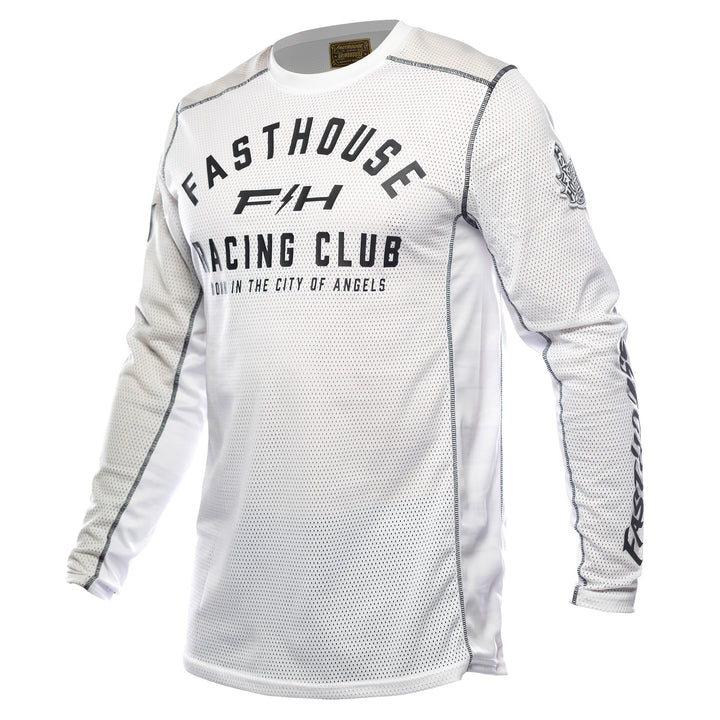 Fasthouse Grindhouse Air-Cooled Club Jersey White/Cloud - Front View