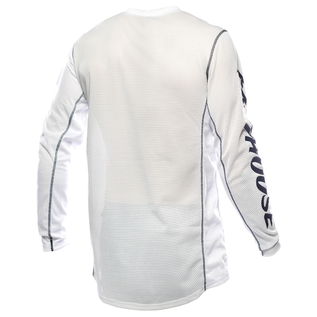 Fasthouse Grindhouse Air-Cooled Club Jersey White/Cloud - Rear View