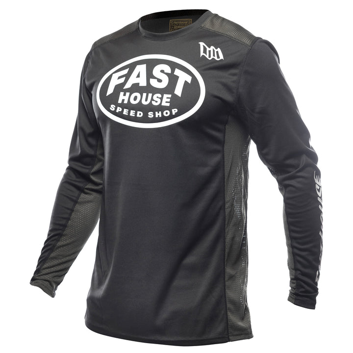 Fasthouse Grindhouse Air-Cooled Ramble Jersey Black/Gray - Front View