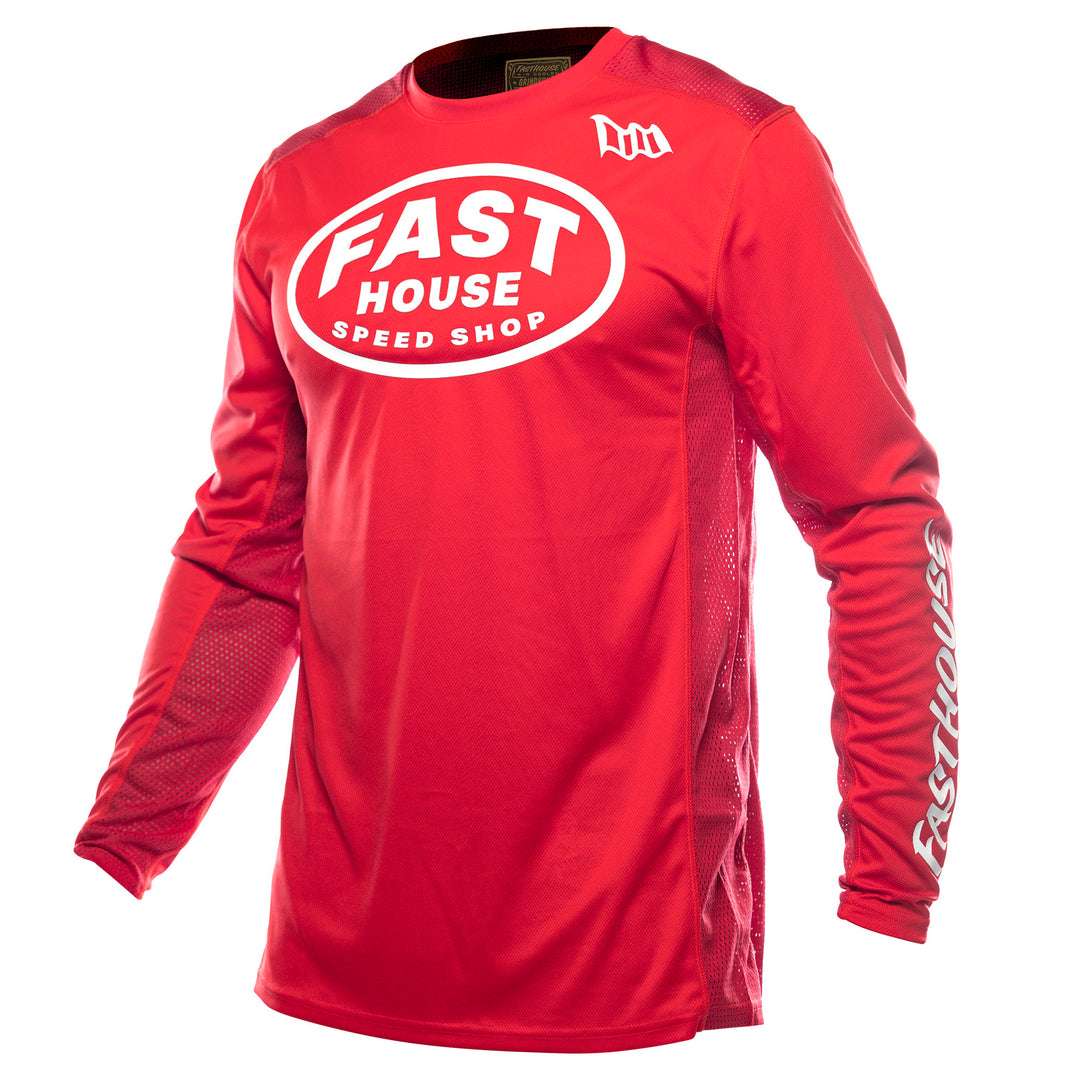 Fasthouse Grindhouse Air-Cooled Ramble Jersey Red - Front View