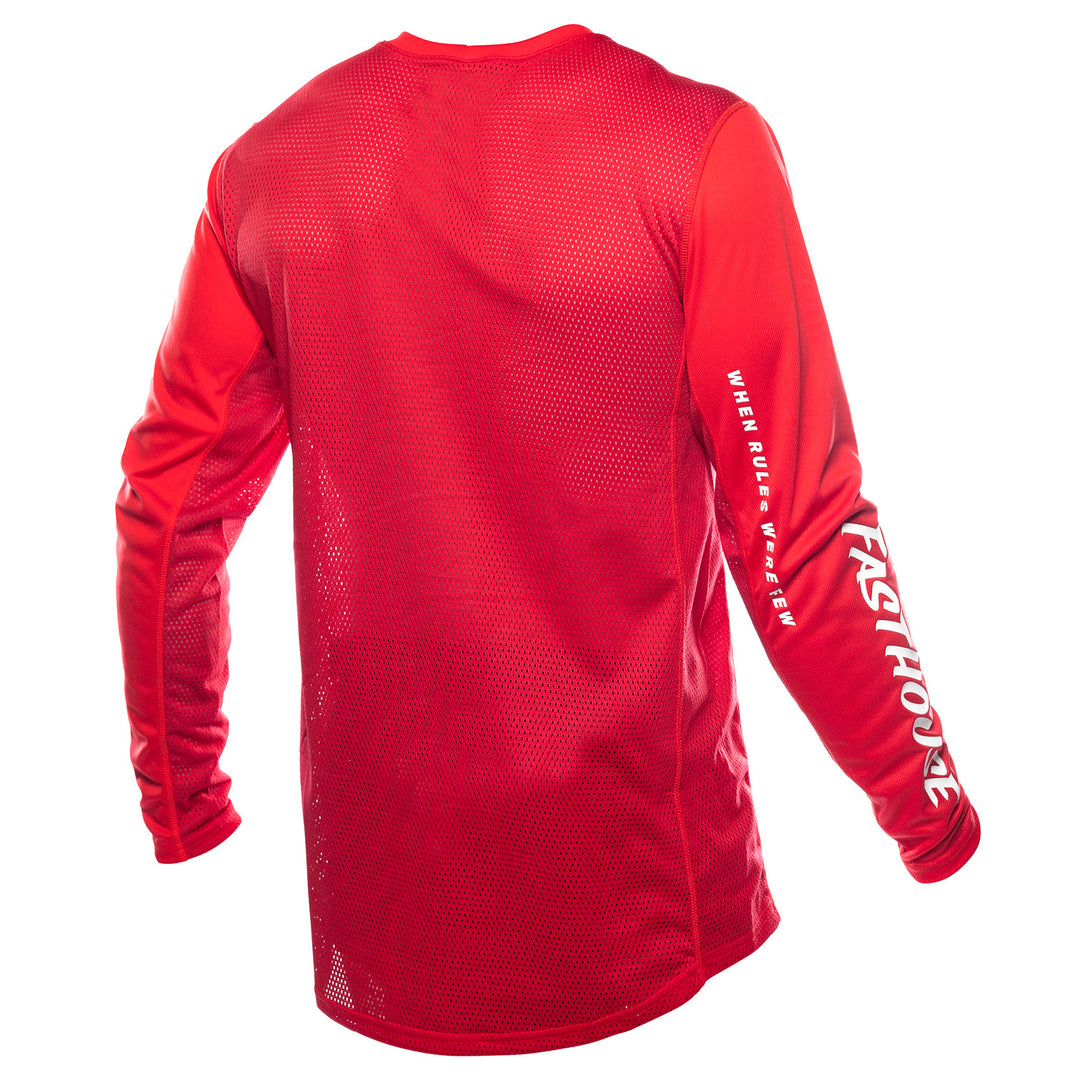Fasthouse Grindhouse Air-Cooled Ramble Jersey Red - Rear View