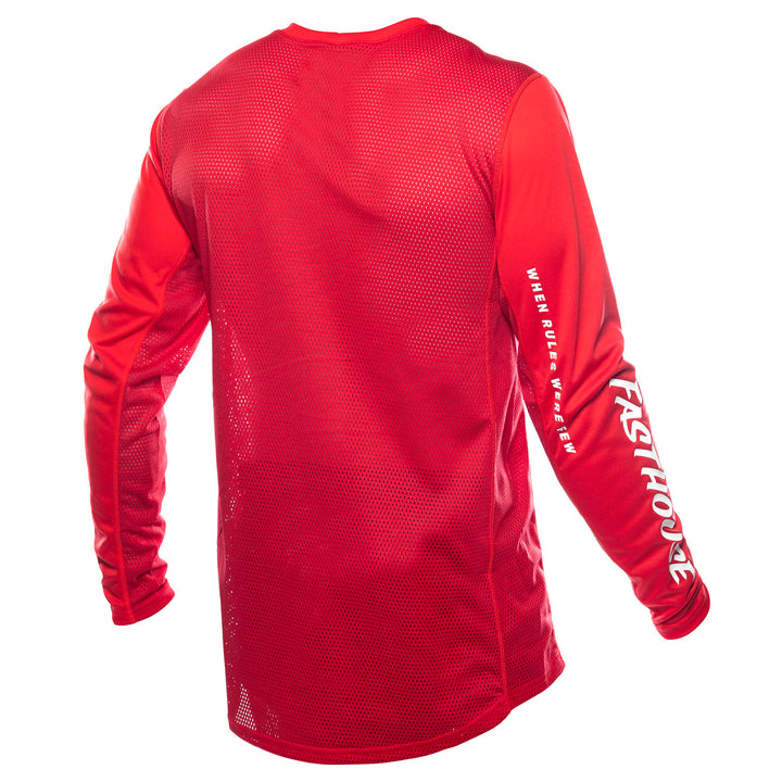 Fasthouse Grindhouse Air-Cooled Ramble Jersey Red - Rear View