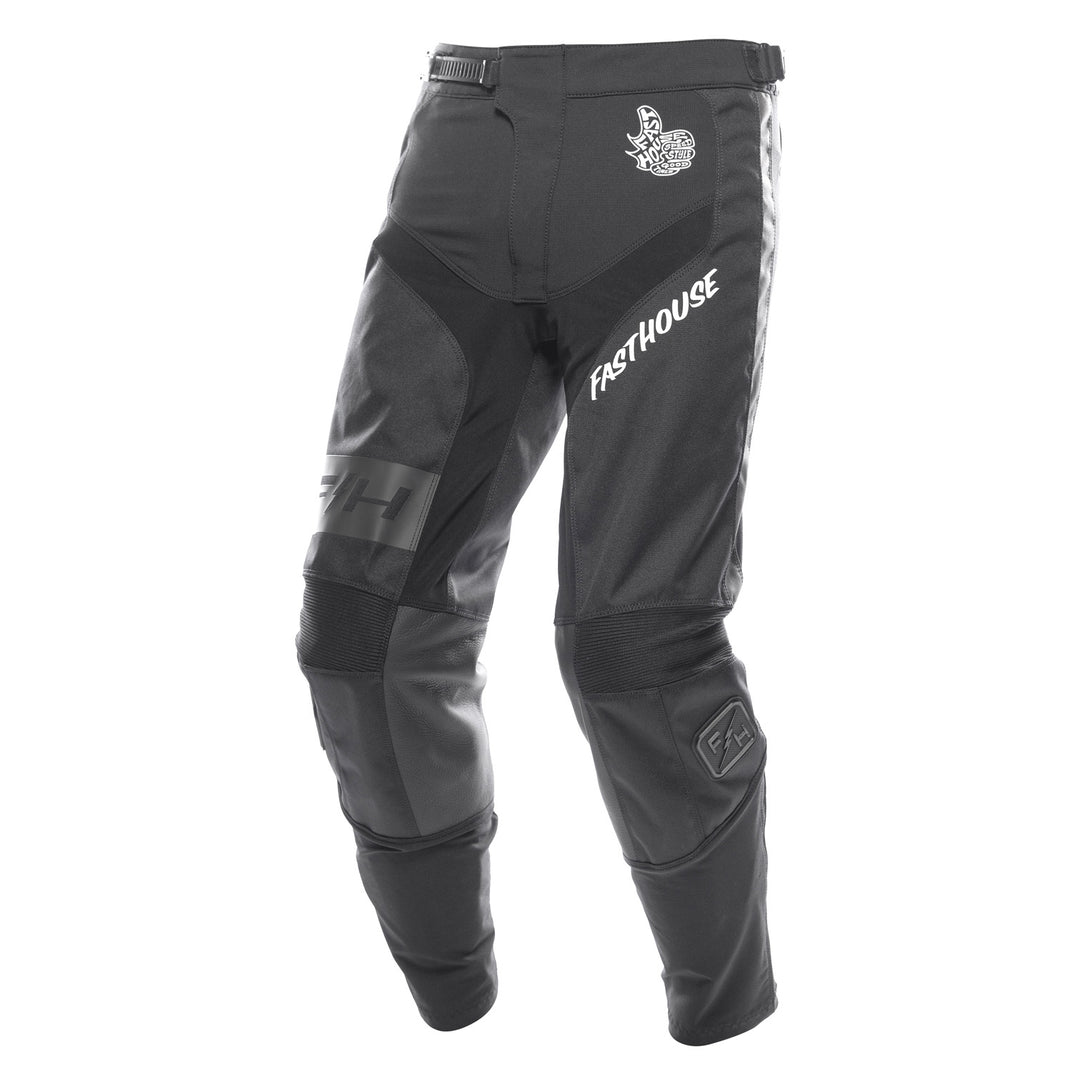 Fasthouse Grindhouse Club Pants Black/Gray - Front Left Side View