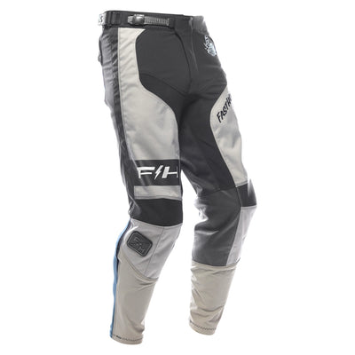 Fasthouse Grindhouse Club Pants Light Gray/Black/Teal - Front Right Side View