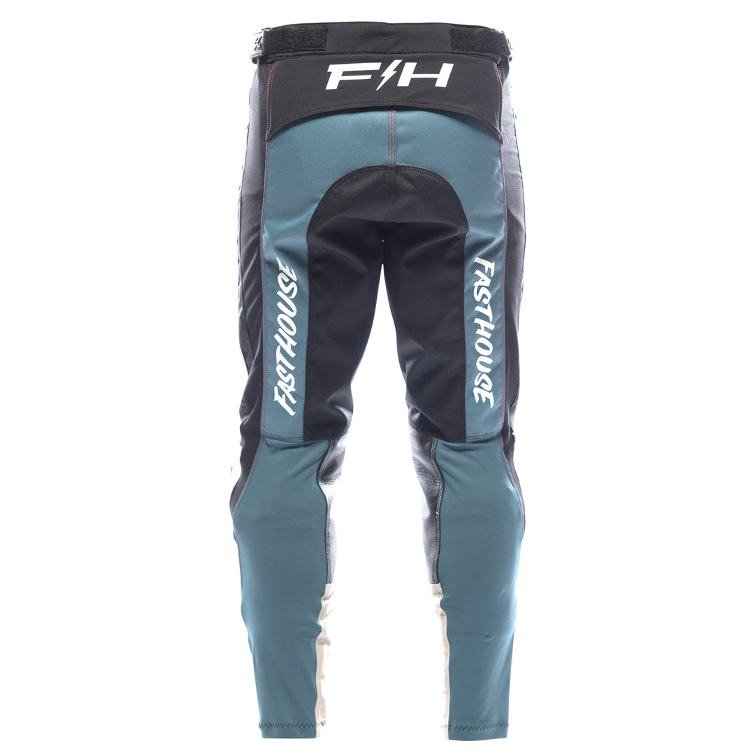 Fasthouse Grindhouse Club Pants Light Gray/Black/Teal - Rear View