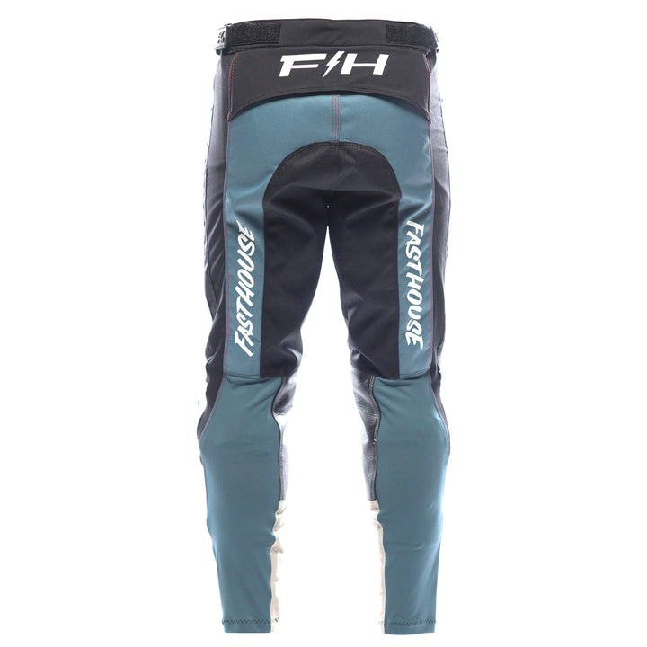 Fasthouse Grindhouse Club Pants Light Gray/Black/Teal - Rear View