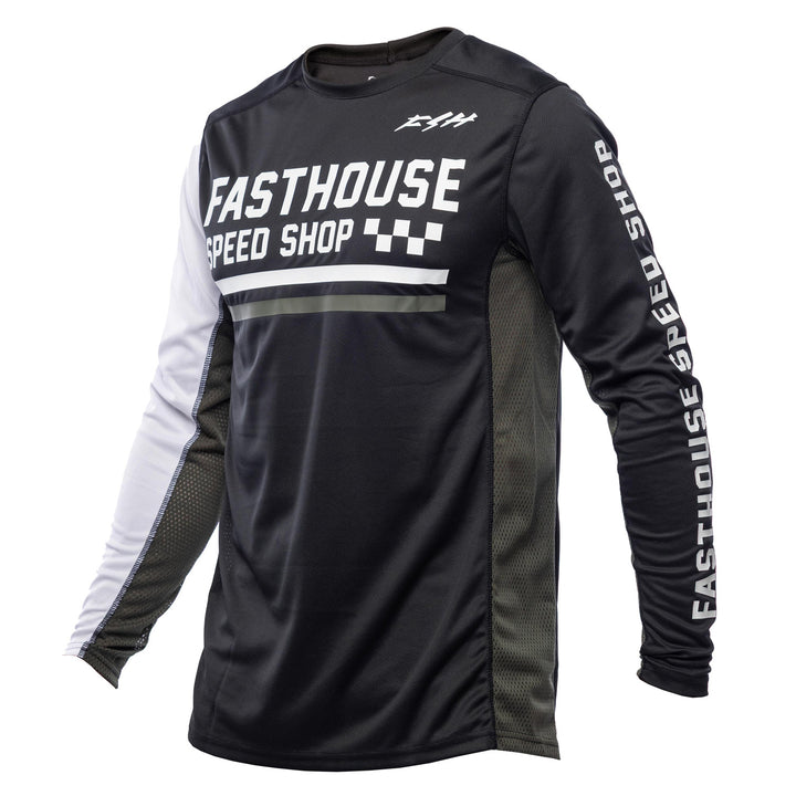 Fasthouse Grindhouse Hudson Jersey Black/White - Front View