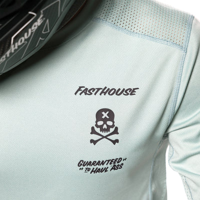 Fasthouse Grindhouse Knox Jersey Oceanic Mint - Close-Up of Chest Graphic