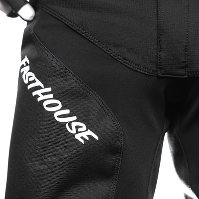 Fasthouse Grindhouse Knox Pant Black - Close-Up of Right Thigh Graphic