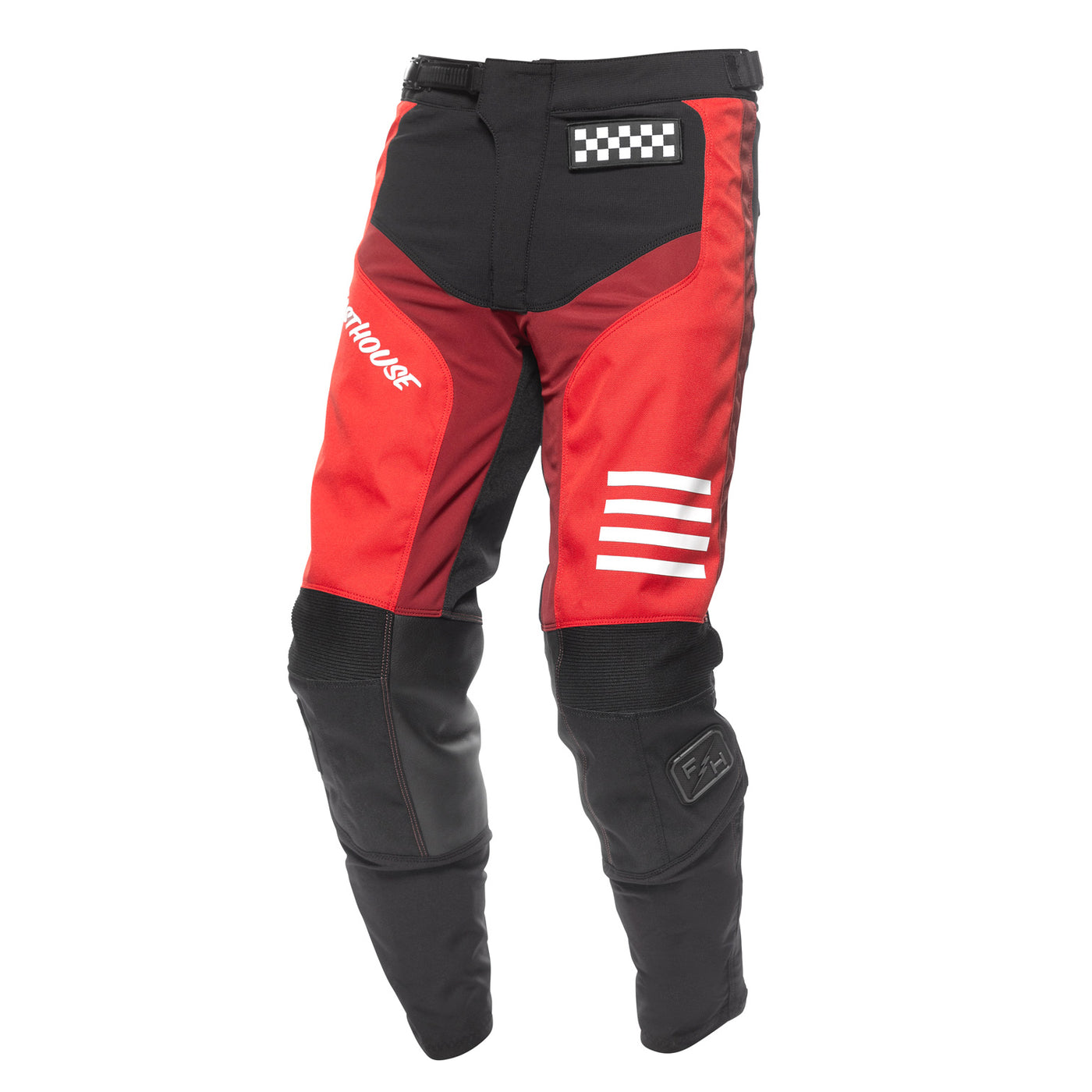 Fasthouse Grindhouse Mod Pant Red/Black - Front Left Side View