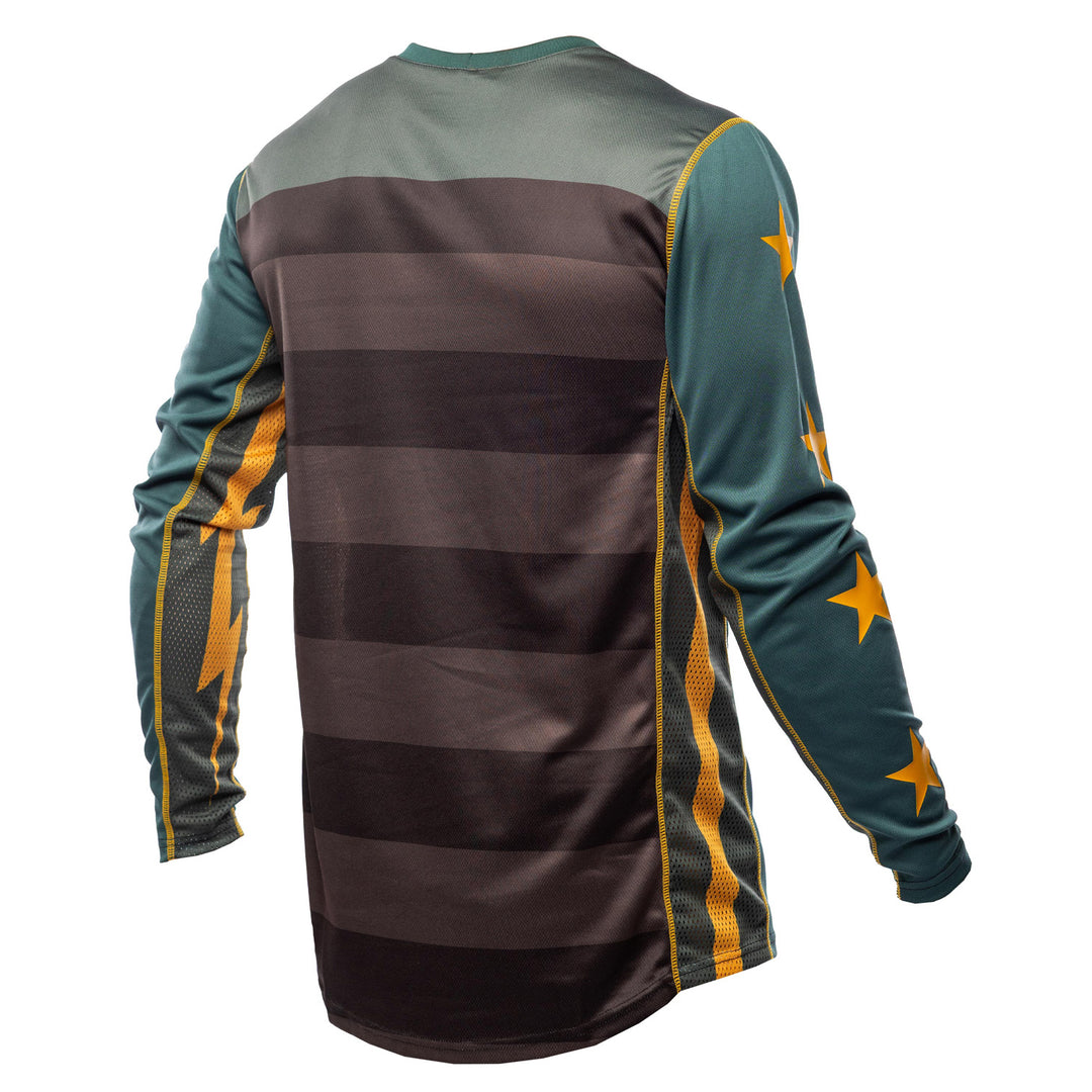 Fasthouse Grindhouse Ramone Jersey Pine/Black - Rear View