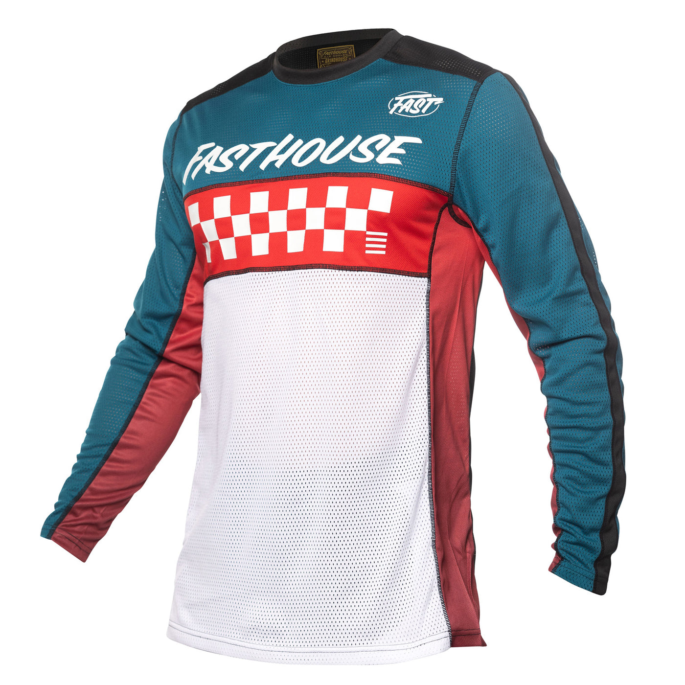 Fasthouse Grindhouse Waypoint Jersey Marine/White - Front View