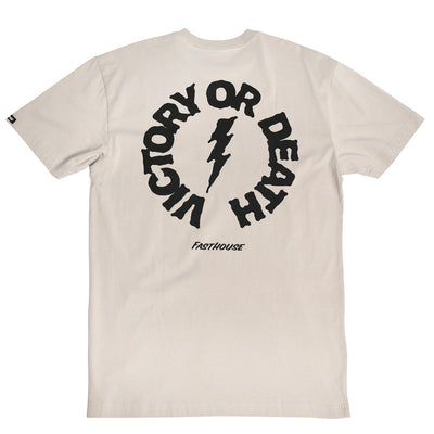 Fasthouse Hail Mary SS Tee Light Gray - Rear View