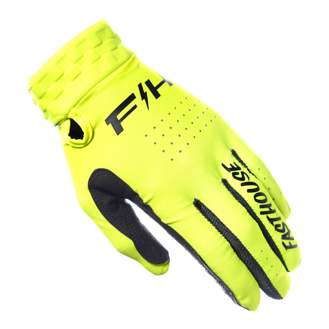 Fasthouse Helix Circuit Gloves High-Viz - Back of Left Hand