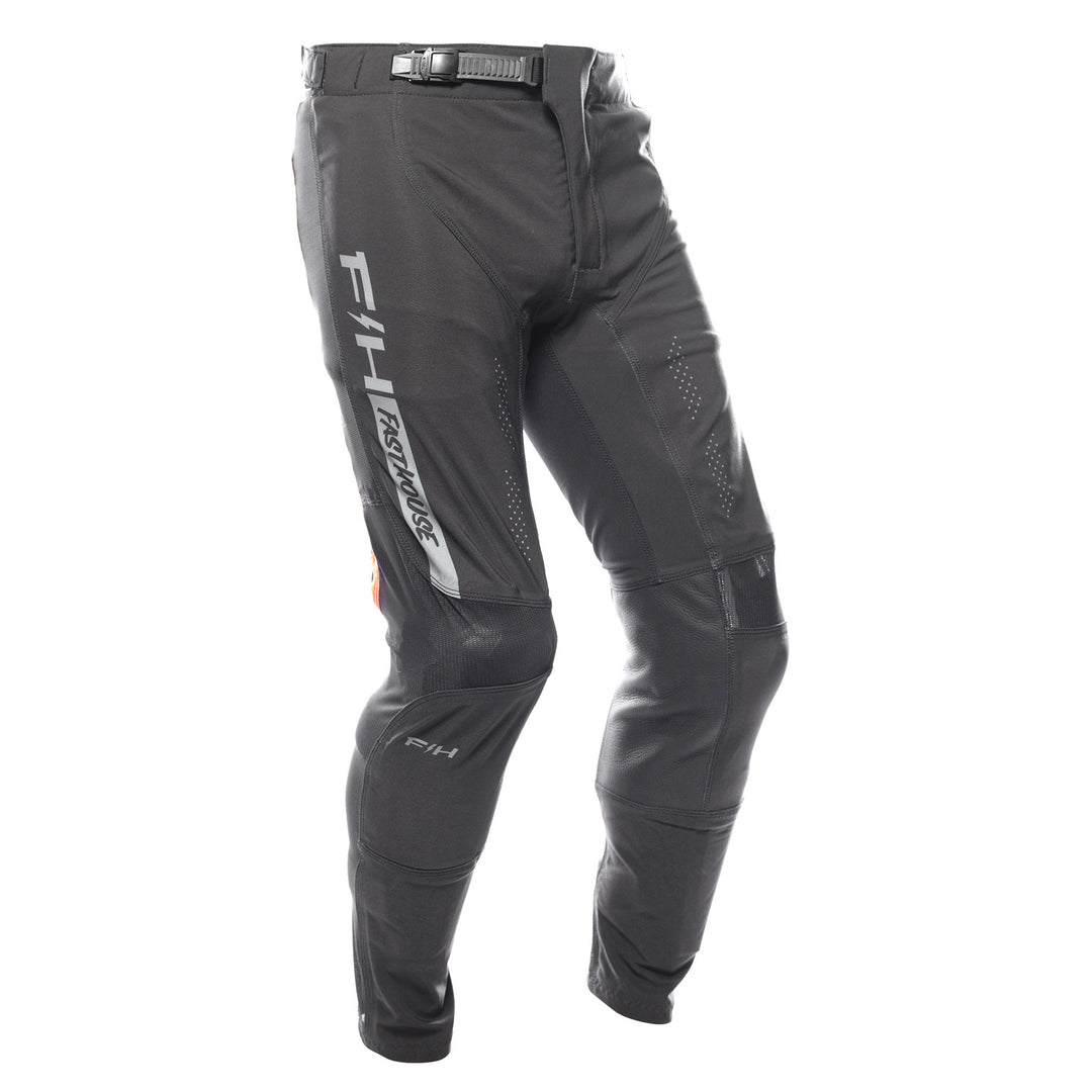 Fasthouse Helix Circuit Pants Black/Hyper Coral - Front Right Side View