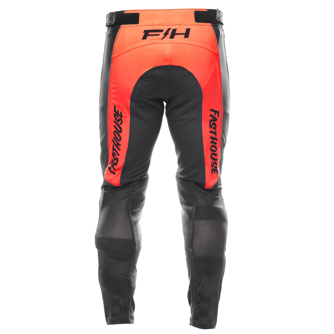 Fasthouse Helix Circuit Pants Black/Hyper Coral - Rear View