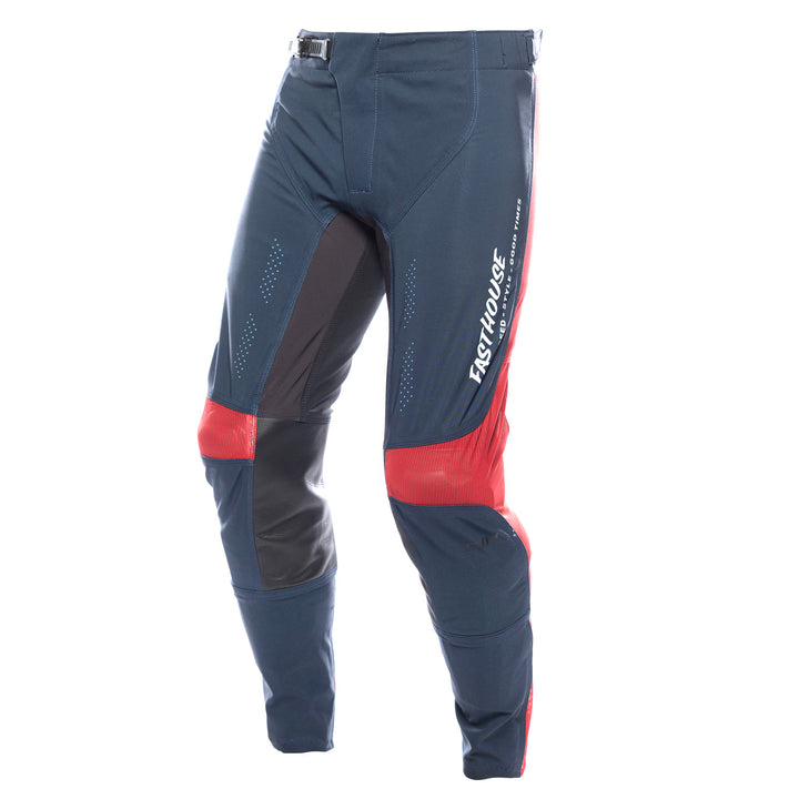 Fasthouse Helix Circuit Pants Navy/White/Red - Front Left Side View
