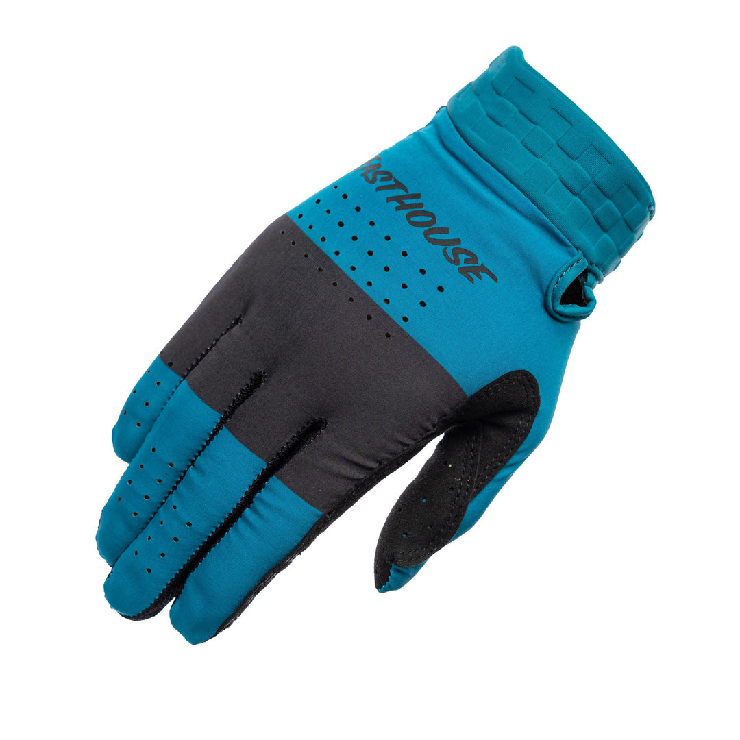 Fasthouse Helix Monaco Gloves Marine/Black - Back of Right Hand View