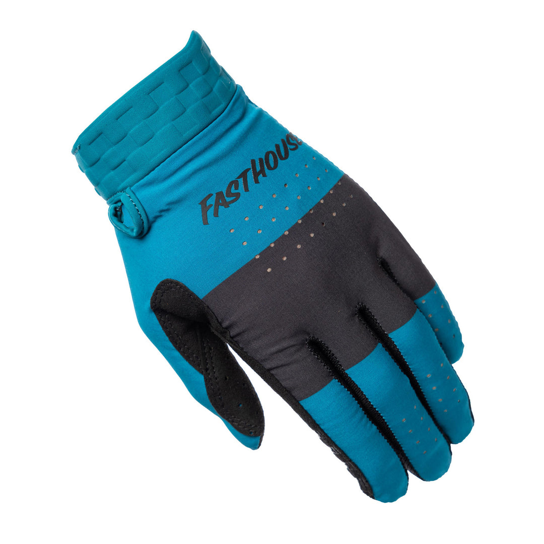 Fasthouse Helix Monaco Gloves Marine/Black - Back of Left Hand View