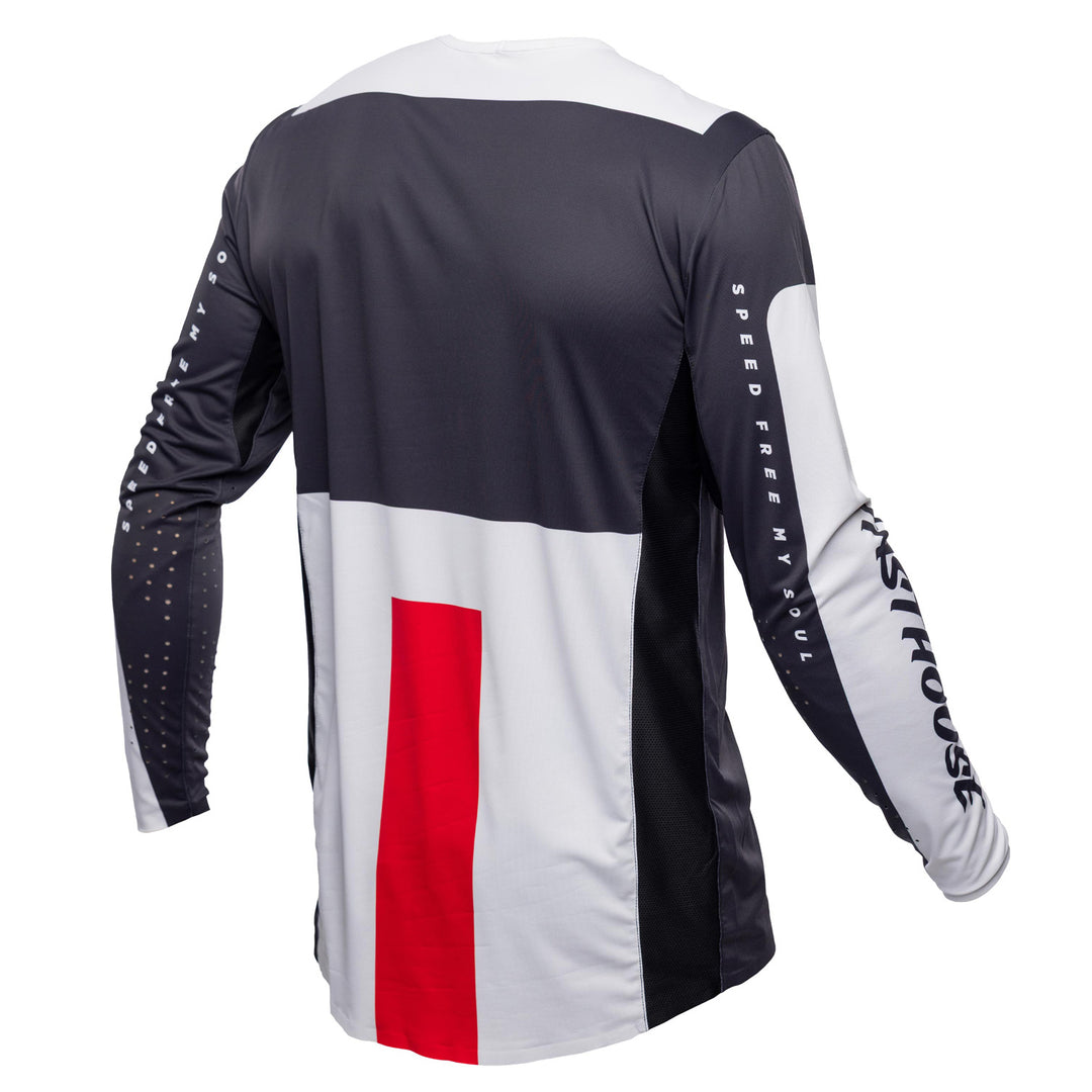 Fasthouse Helix Monaco Jersey Black/White - Rear View