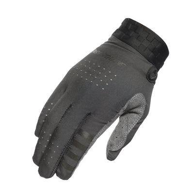 Fasthouse Helix Podium Gloves Black/White - Back of Right Hand View