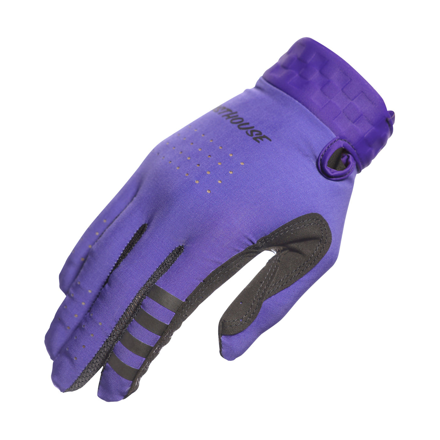 Fasthouse Helix Podium Gloves Purple - Back of Right Hand View