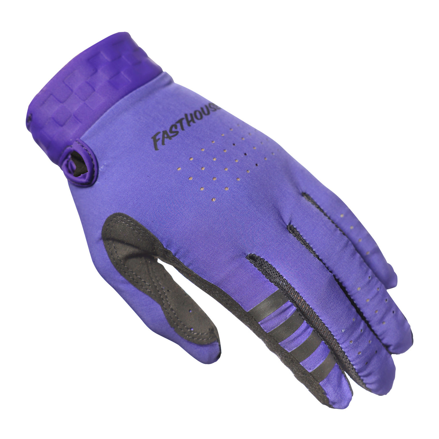 Fasthouse Helix Podium Gloves Purple - Back of Left Hand View