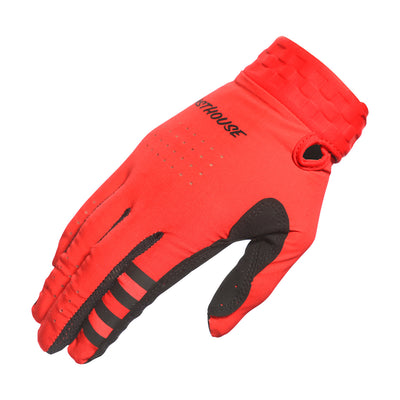 Fasthouse Helix Podium Gloves Red - Back of Right Hand View