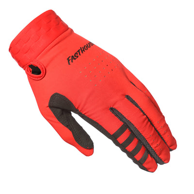 Fasthouse Helix Podium Gloves Red - Back of Left Hand View