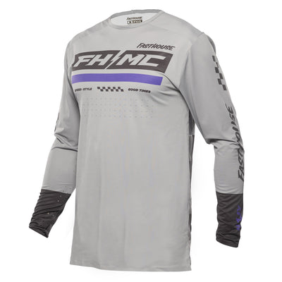 Fasthouse Helix Podium Jersey Gray/Black/Purple - Front View