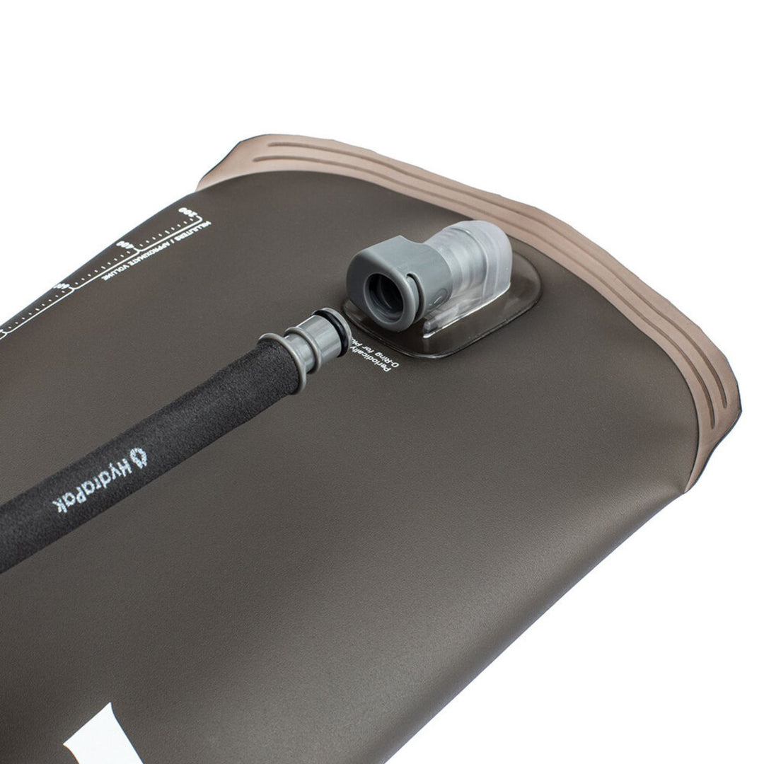 Kriega Hydrapak Reservoir Elite Heavy Duty - 3 Liter - Close-Up of Hydra Tube Attachment to Reservoir