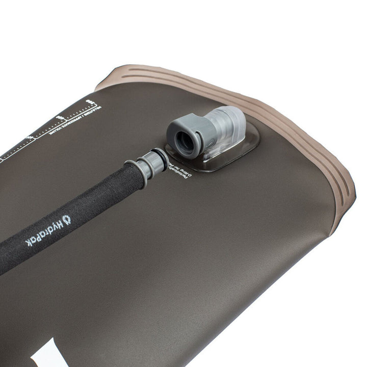 Kriega Hydrapak Reservoir Elite Heavy Duty - 3 Liter - Close-Up of Hydra Tube Attachment to Reservoir