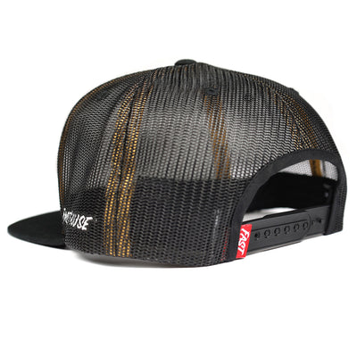 Fasthouse Ignite Hat Black - Rear Side View