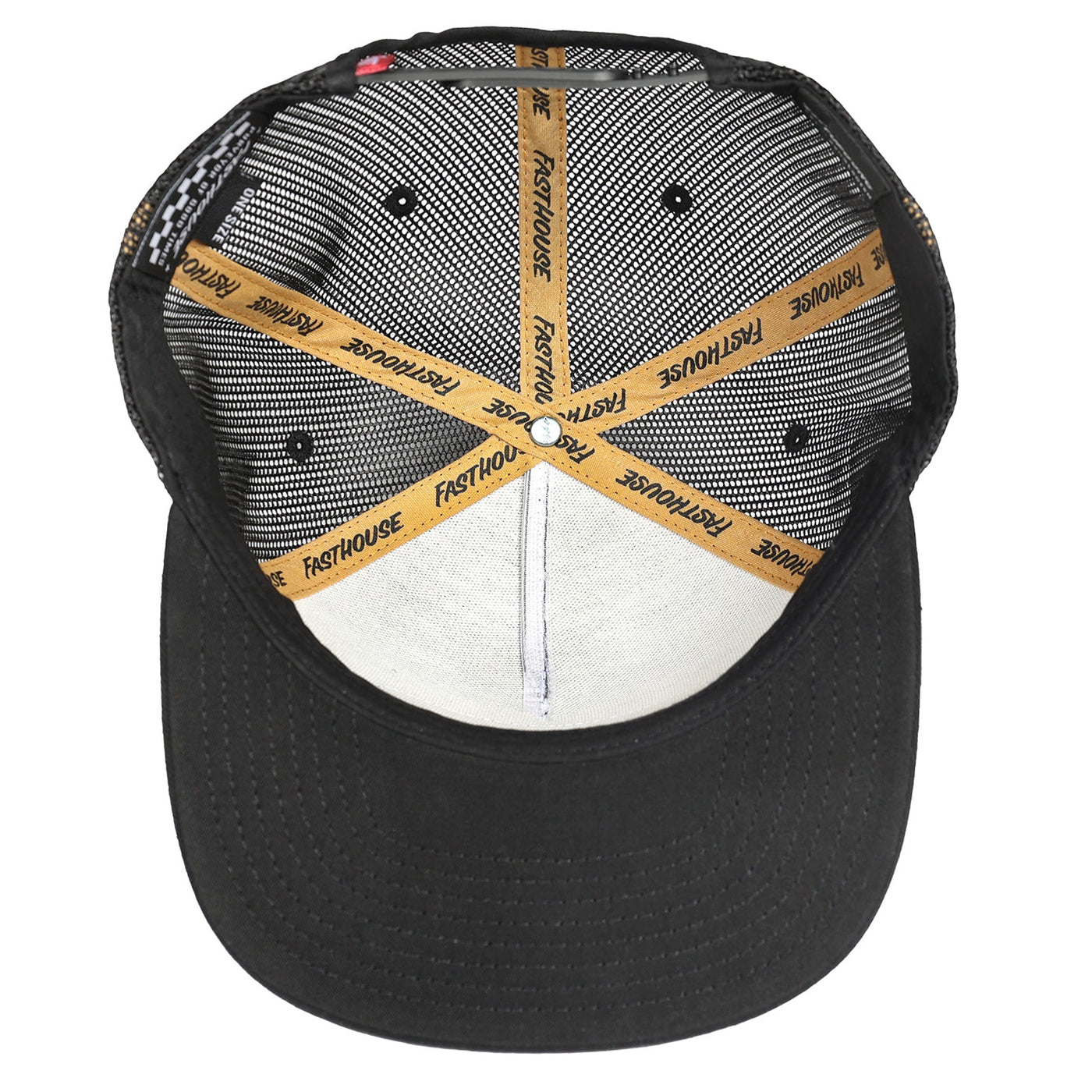 Fasthouse Ignite Hat Black - Bottom Up View