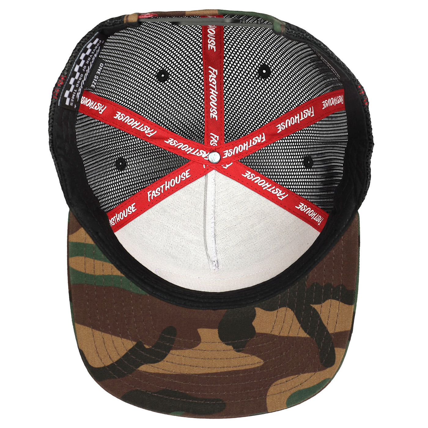 Fasthouse Ignite Hat Camo - Bottom Up View